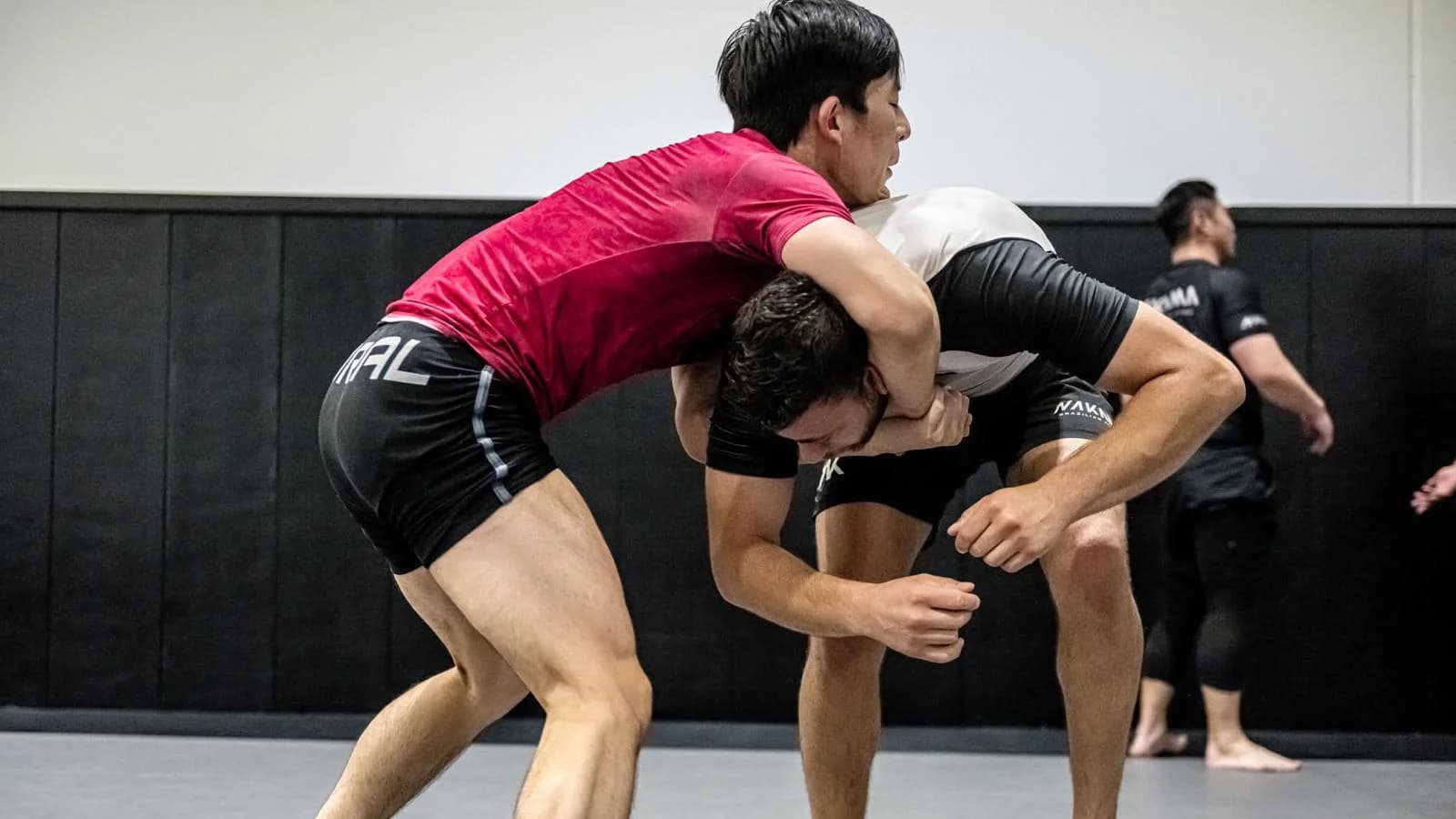 Wrestling takedown practice at Nakama BJJ gym in Melbourne